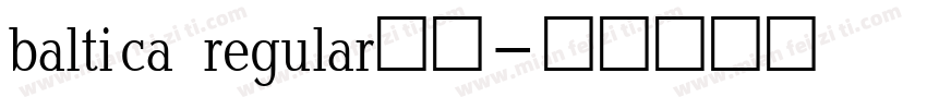 baltica regular字体字体转换